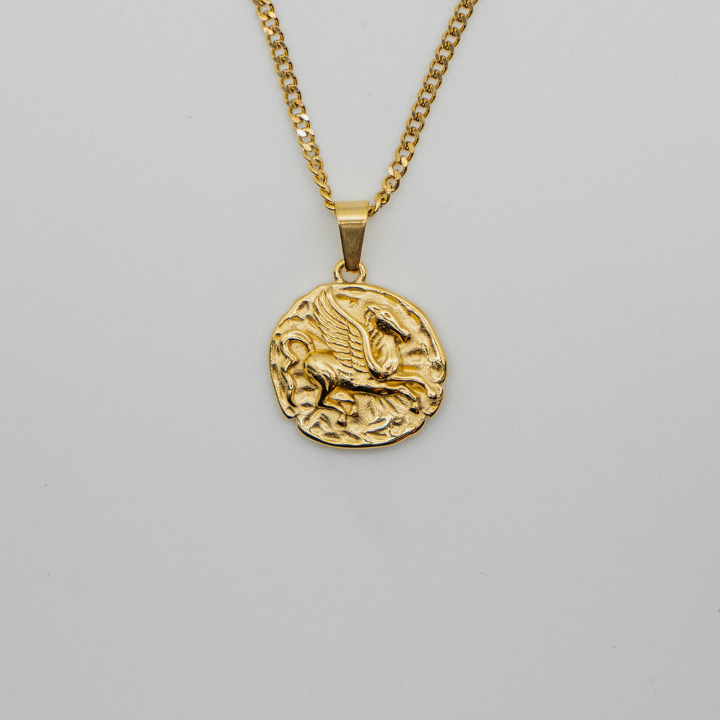 Pegasus Pendant Necklace - Gold necklace Midnight City Jewellery 