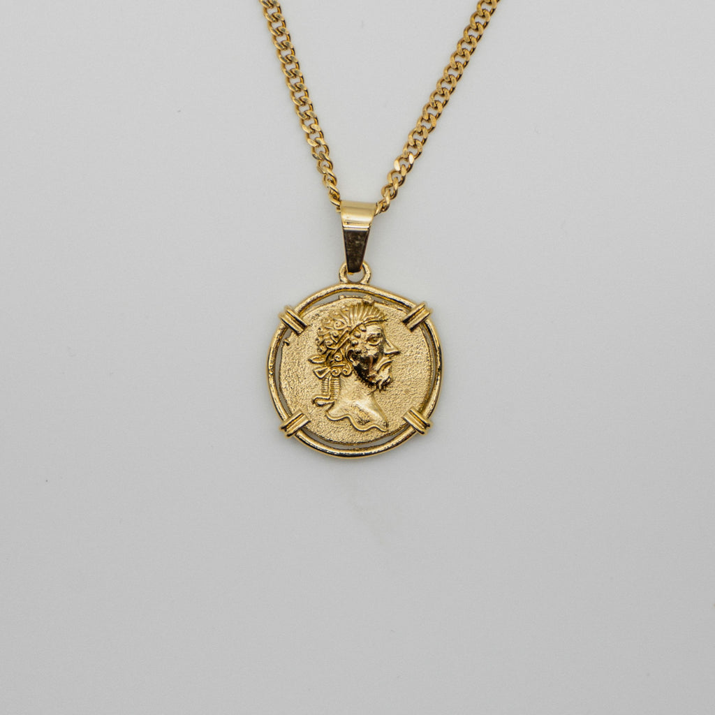 Aurelius Pendant Necklace - Gold necklace Midnight City Jewellery 