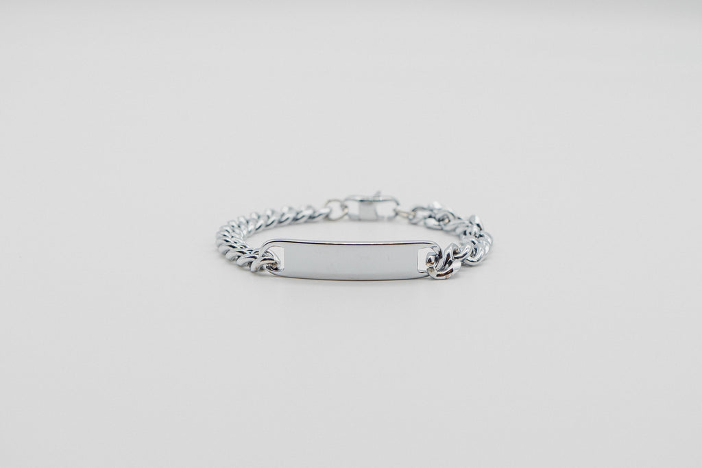 Bar Bracelet 10mm - Brushed Silver bracelet Midnight City Jewellery 