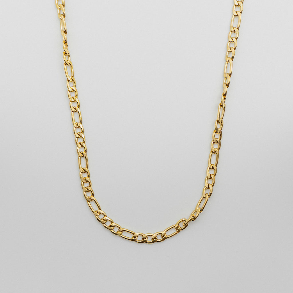 Figaro Chain - Gold 6mm chain Midnight City Jewellery 