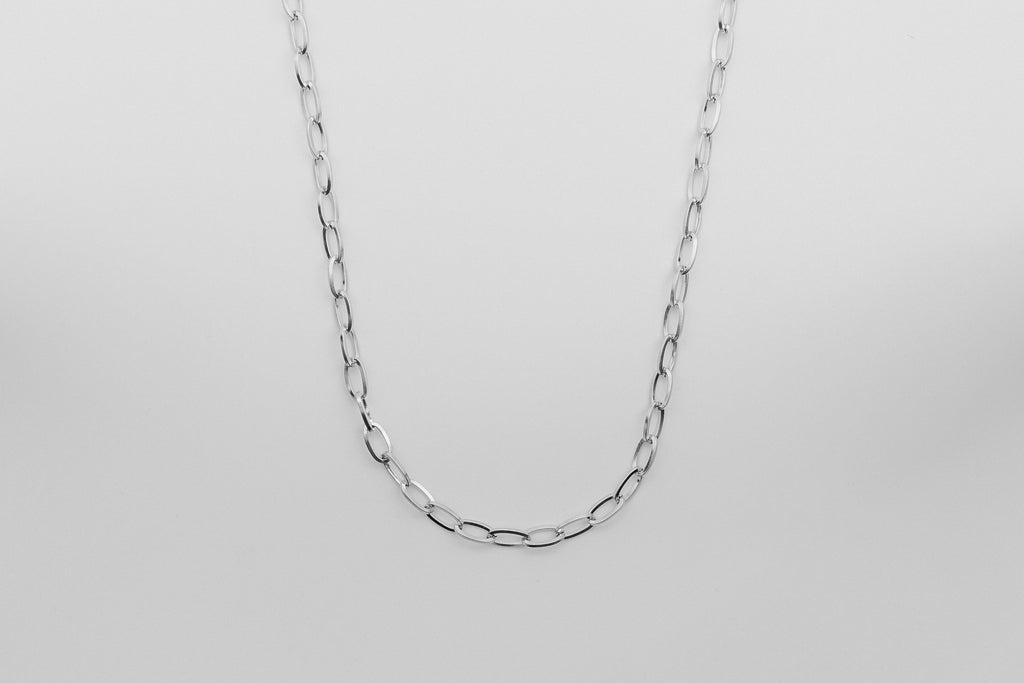 Paper Clip Chain - Silver chain Midnight City Jewellery 