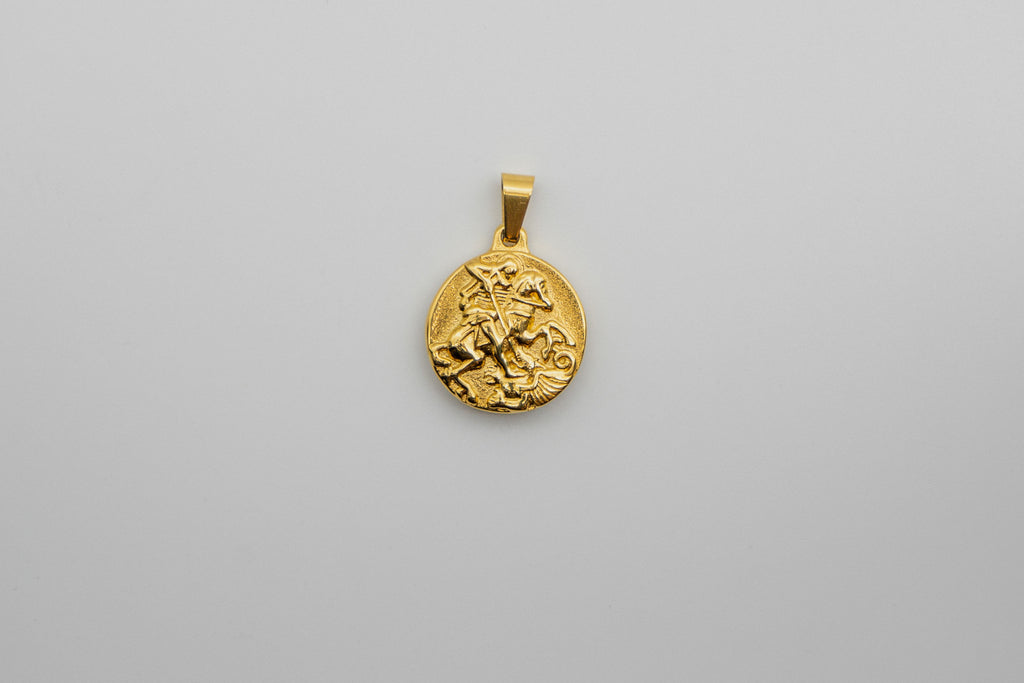 St George Pendant - Gold pendant Midnight City Jewellery 