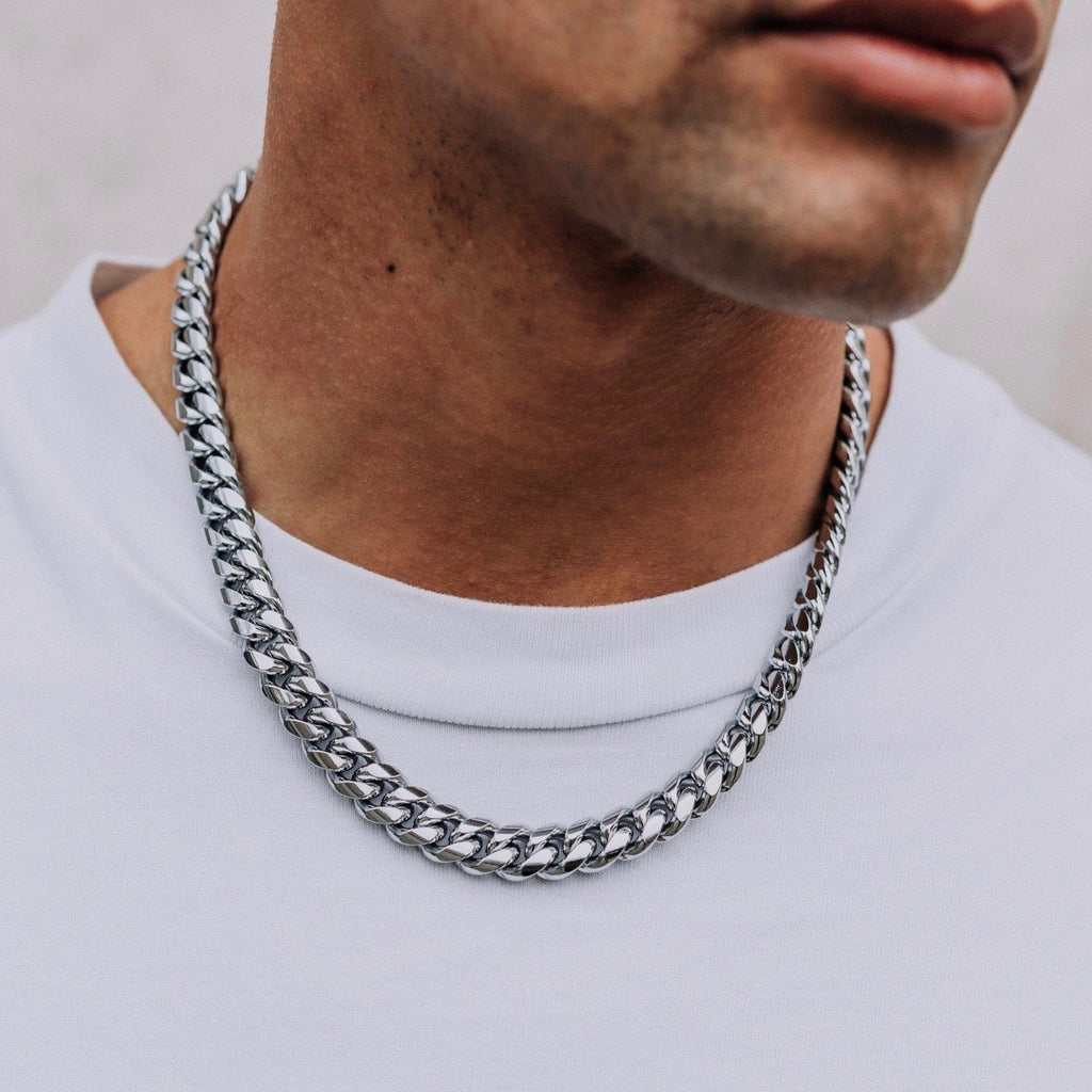 Heavyweight Cuban Chain - Silver 12mm chain Midnight City Jewellery 