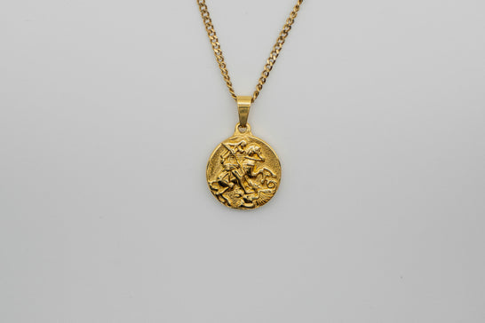 St George Pendant Necklace - Gold necklace Midnight City Jewellery 