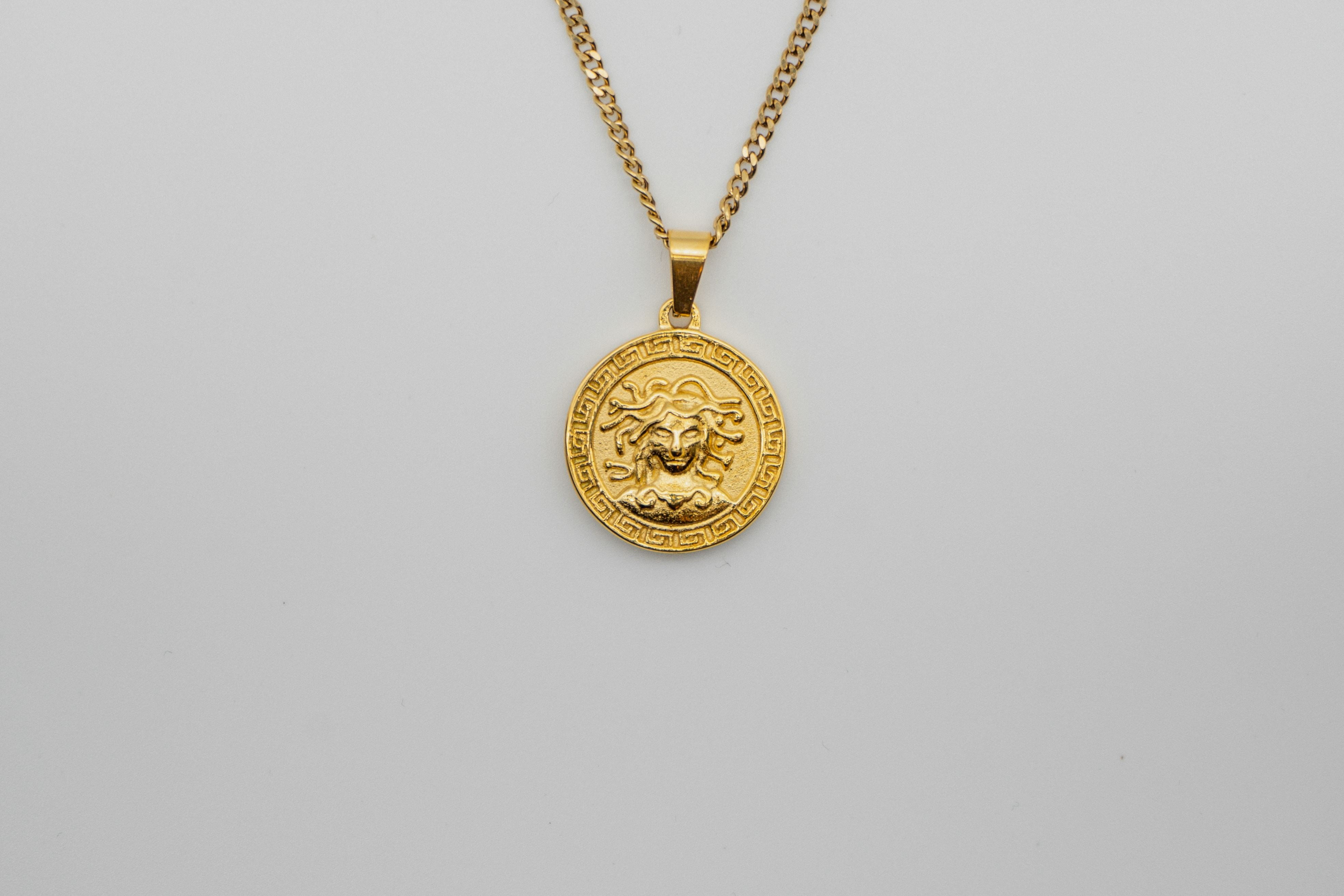 Medusa Pendant Necklace - Gold necklace Midnight City Jewellery 
