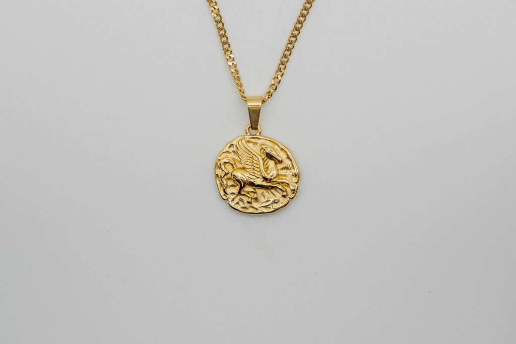 Pegasus Pendant Necklace - Gold necklace Midnight City Jewellery 