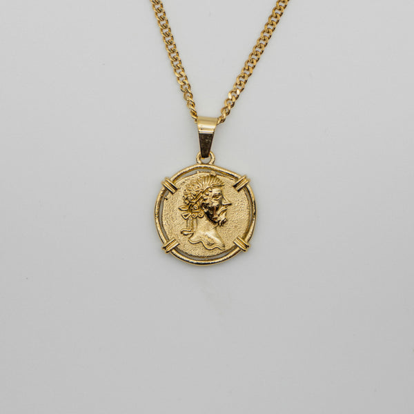 Roman Empire, Marcus Aurelius, Philosopher King, Necklace, Coin Pendant and  Chain(# 26PENCHAIN-G) : Amazon.in