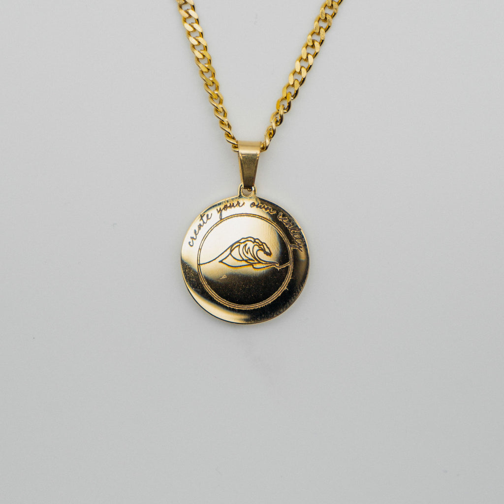 Wave Necklace - Gold necklace Midnight City Jewellery 