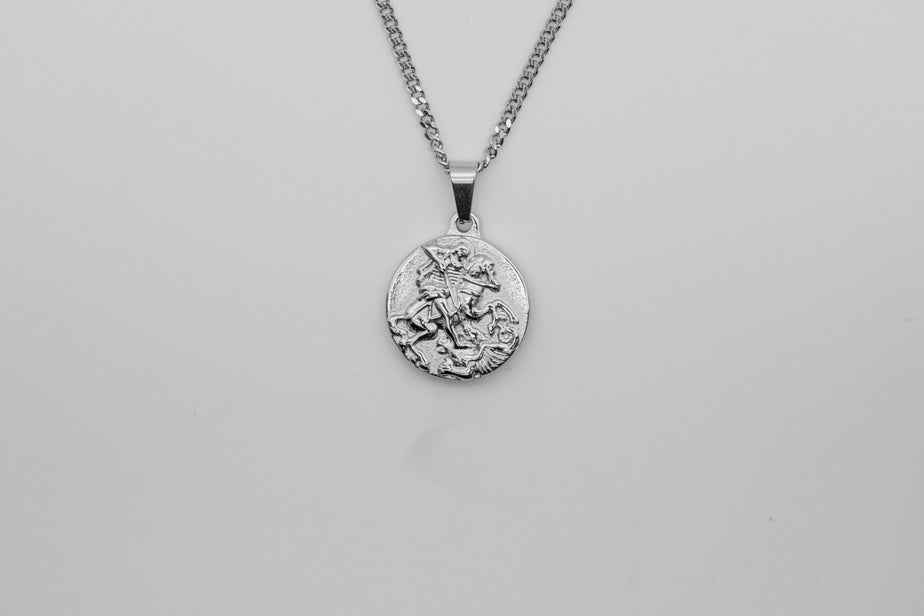 St George Pendant Necklace - Silver necklace Midnight City Jewellery 