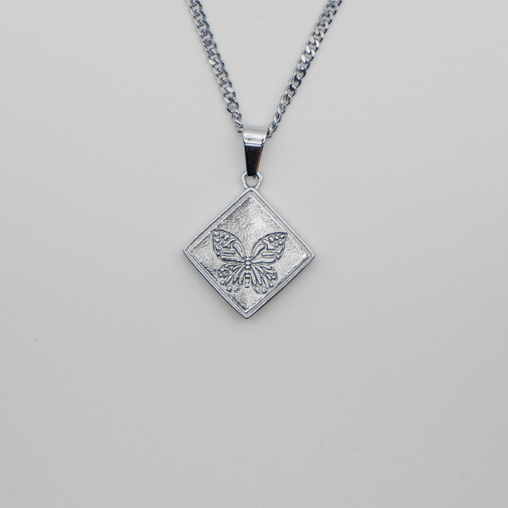 Butterfly Pendant Necklace - Silver necklace Midnight City Jewellery 