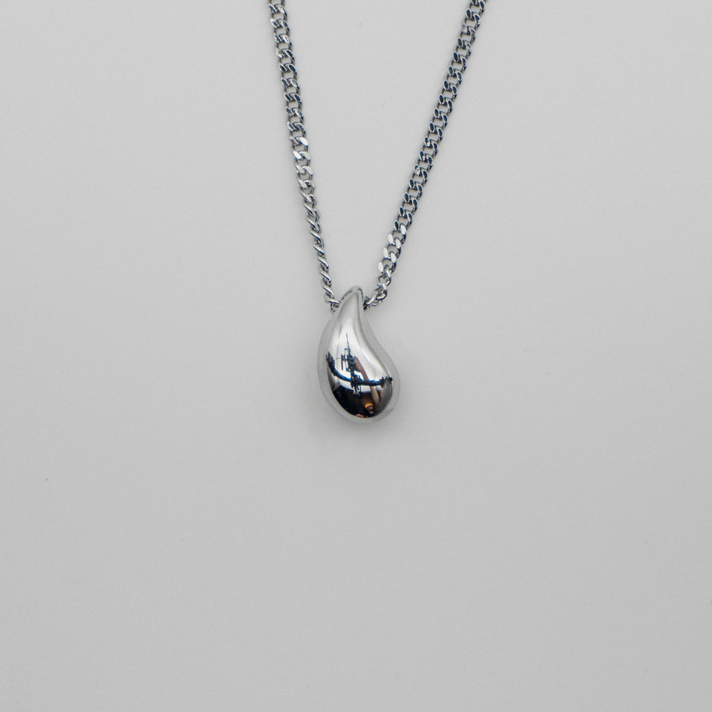 Waterdrop Necklace - Silver Midnight City 