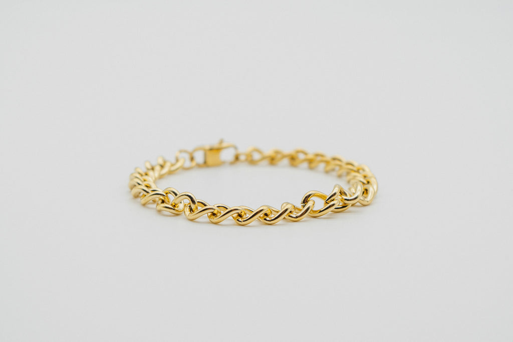 Cuban Bracelet 8mm - Gold bracelet Midnight City Jewellery 