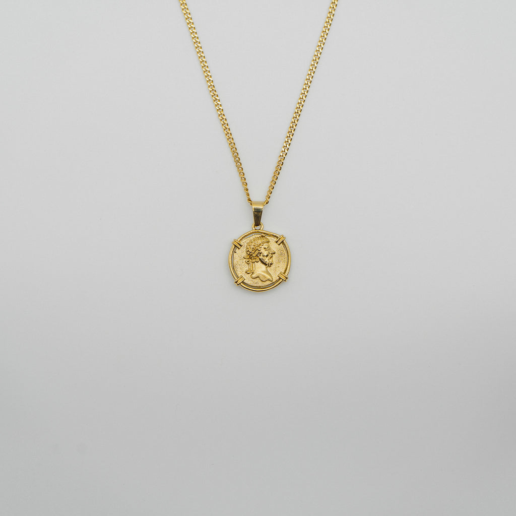 Aurelius Pendant Necklace - Gold necklace Midnight City Jewellery 
