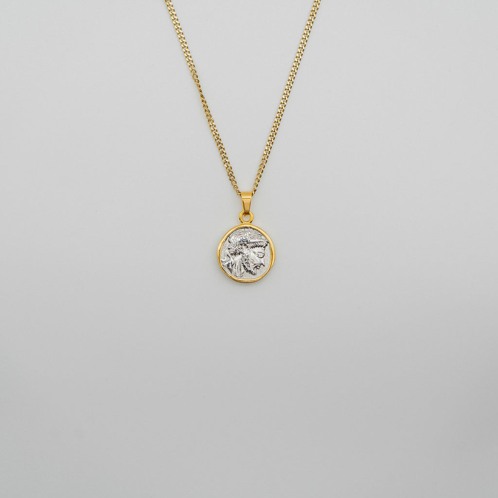Zeus Two Tone Pendant Necklace - Gold necklace Midnight City Jewellery 