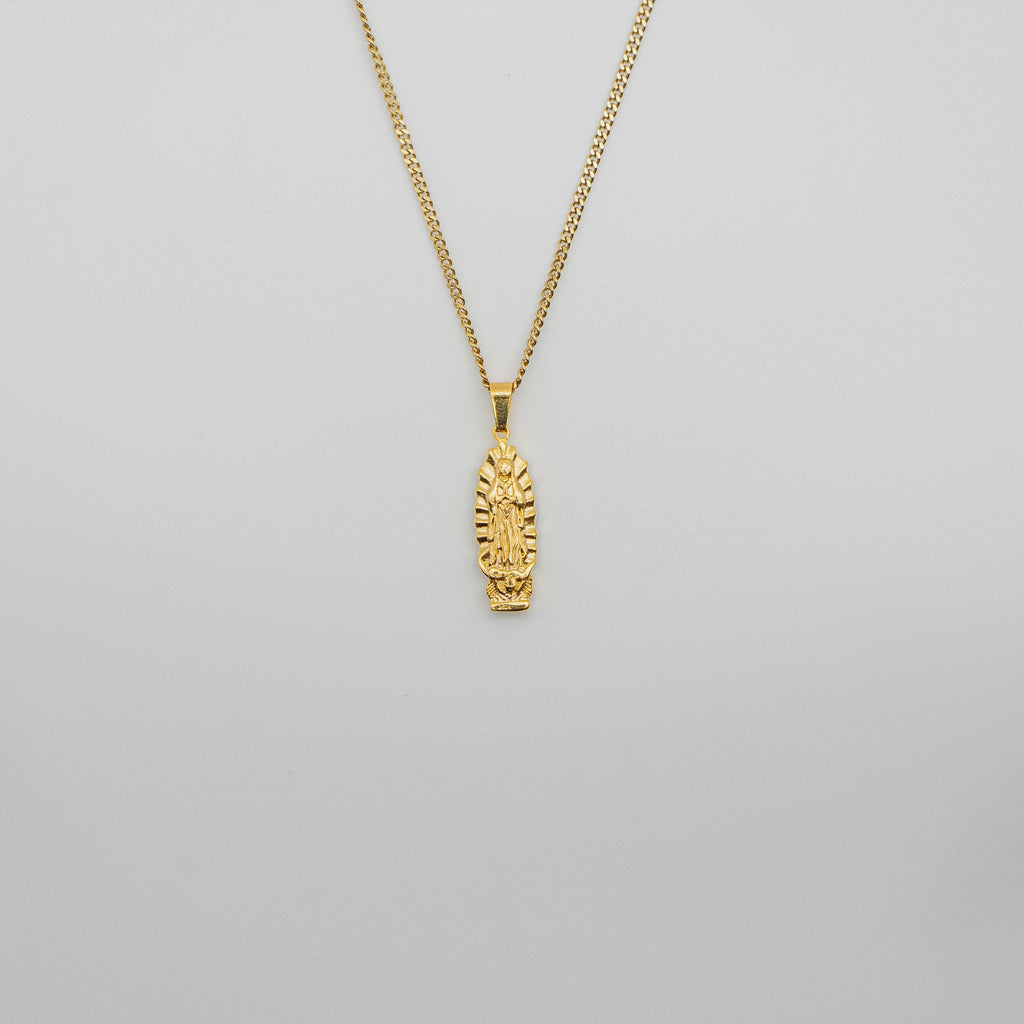 Mother Mary Pendant Necklace - Gold necklace Midnight City Jewellery 