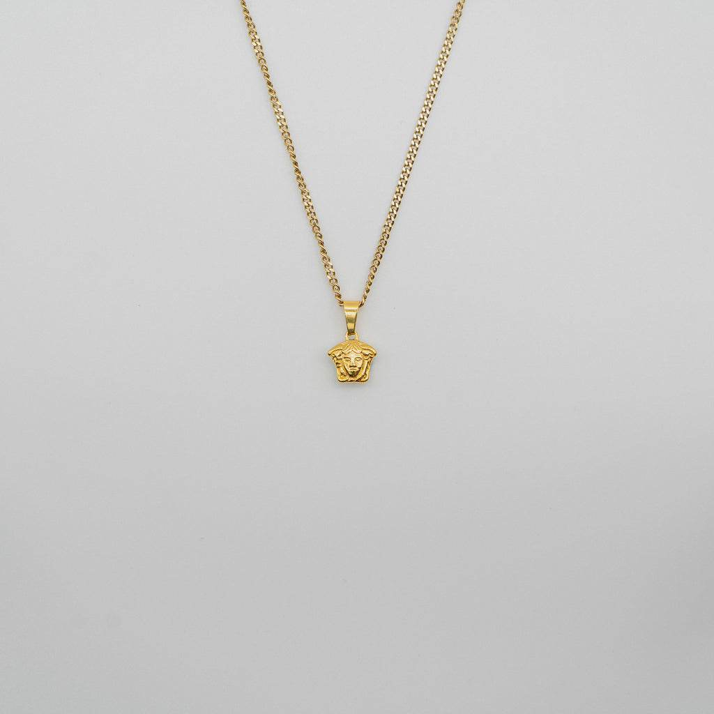 Mini Medusa Pendant Necklace - Gold necklace Midnight City Jewellery 