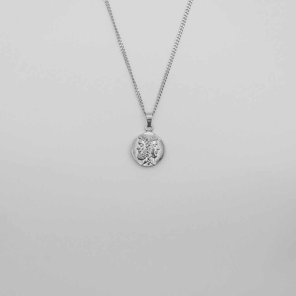 Face Off Pendant Necklace - Silver necklace Midnight City Jewellery 