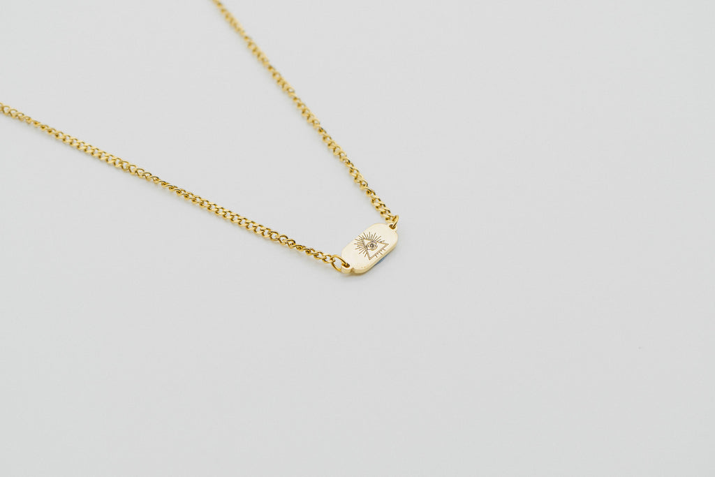 Illuminati Necklace - Gold (50cm Chain 3mm) necklace Midnight City Jewellery 