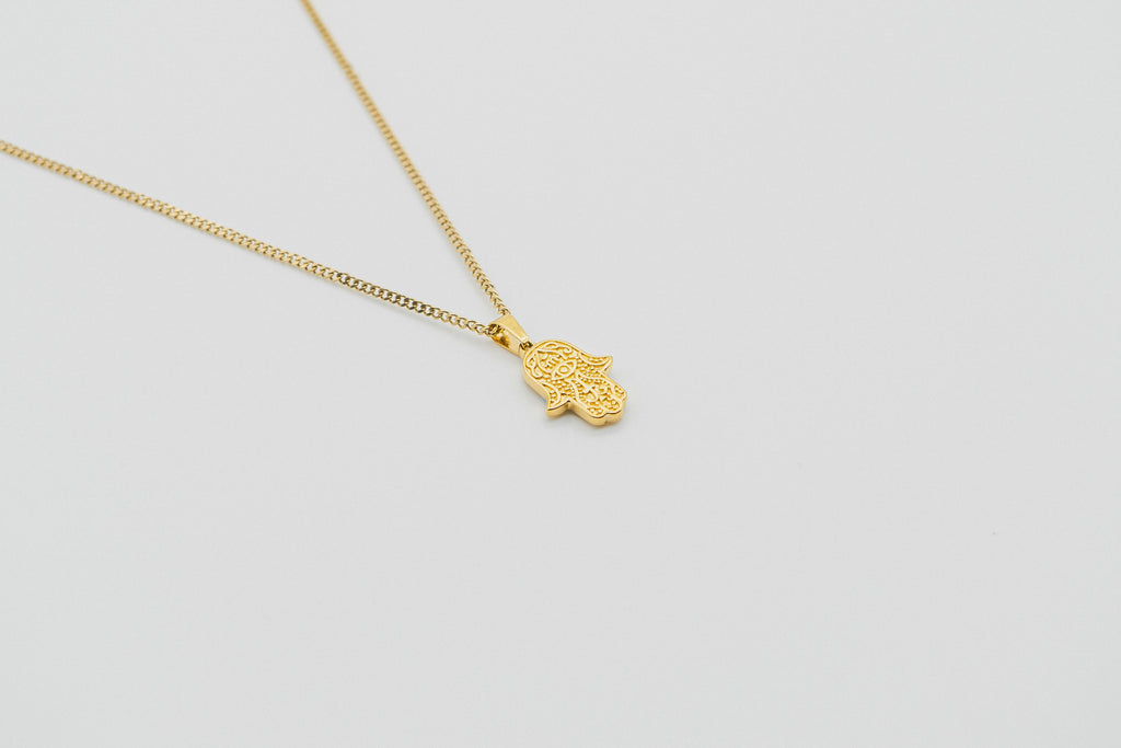 Hamsa Pendant Necklace - Gold necklace Midnight City Jewellery 