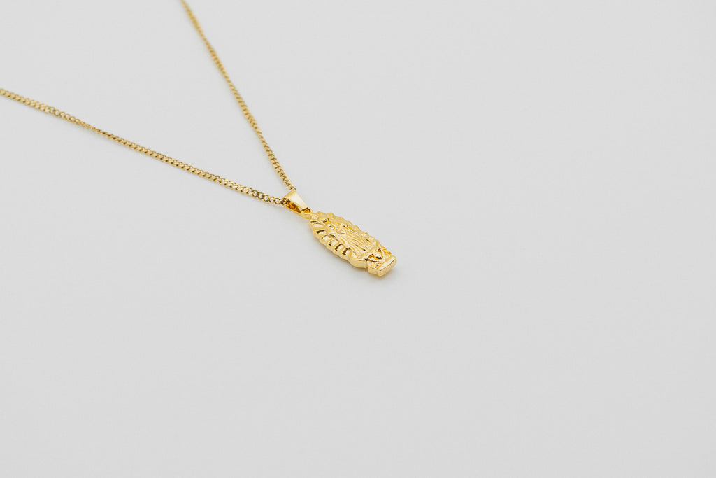 Mother Mary Pendant Necklace - Gold necklace Midnight City Jewellery 