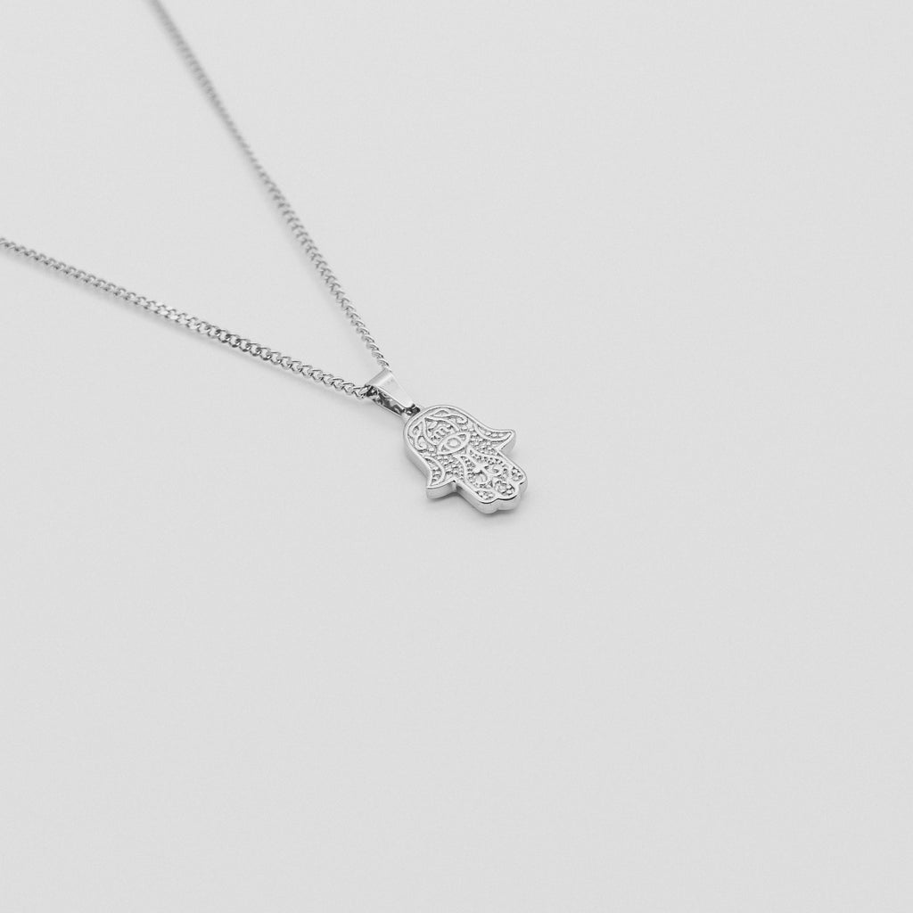 Hamsa Pendant Necklace - Silver necklace Midnight City Jewellery 