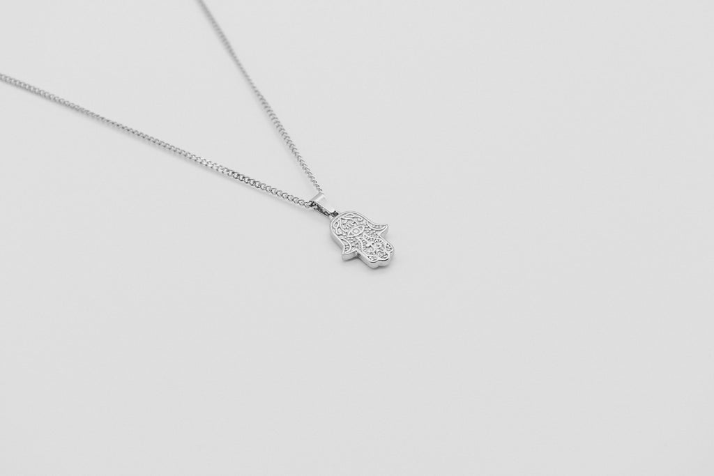 Hamsa Pendant Necklace - Silver necklace Midnight City Jewellery 