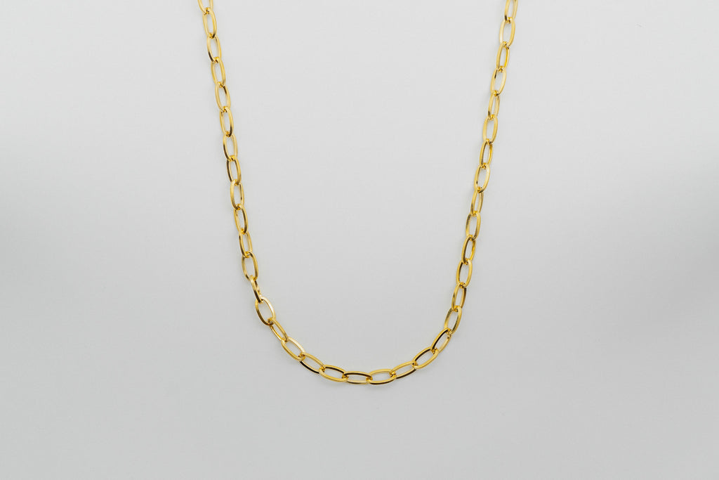 Paper Clip Chain - Gold chain Midnight City Jewellery 