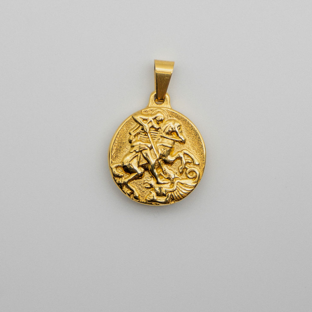 St George Pendant - Gold pendant Midnight City Jewellery 